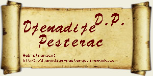 Đenadije Pešterac vizit kartica